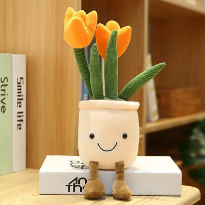 Kawaii Plush Succulent Doll 🌷🌼 - Adorable Tulip & Lily Of The Valley for Cozy Decor & Sweet Gifts 🎁✨