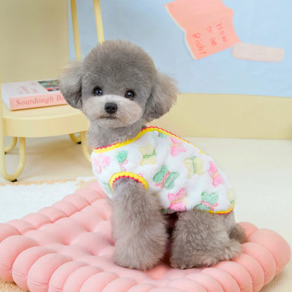 🌸 Cozy Floral Fleece Jacket for Tiny Paws 🐾🌼
