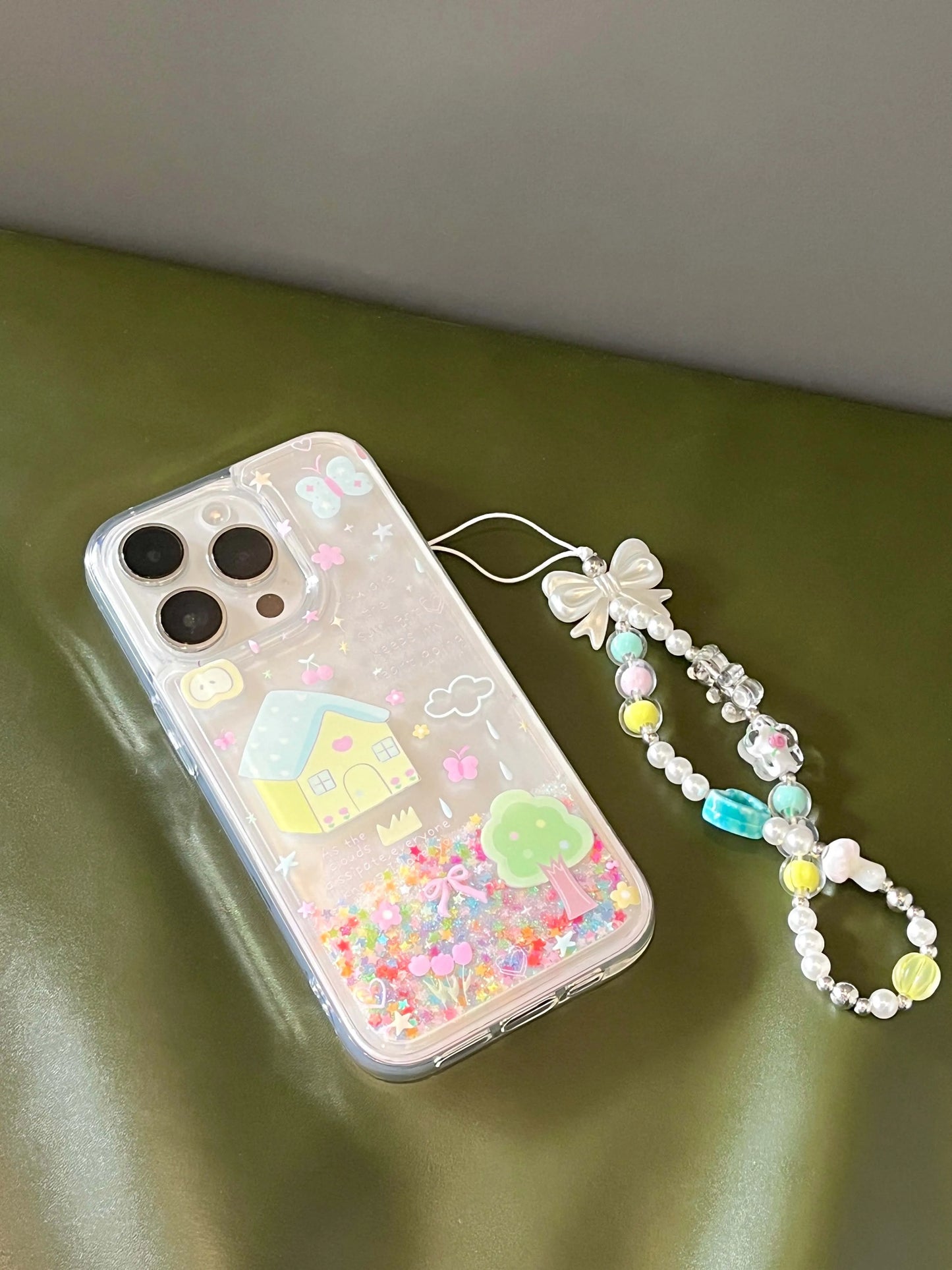 ✨ Sparkly Quicksand Glitter Family Bow Phone Case for iPhone 11-16 Pro Max 📱💖