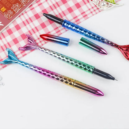 Cute Mermaid Kawaii Gel Pen 🐚✨ | Adorable 0.5mm Ballpoint Stationery for School & Office 🌈💖