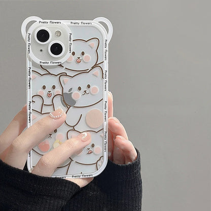 🐻✨ Adorable Bear Phone Case with Lanyard for iPhone 14/13/12/11 Pro Max & More! 🐾💕