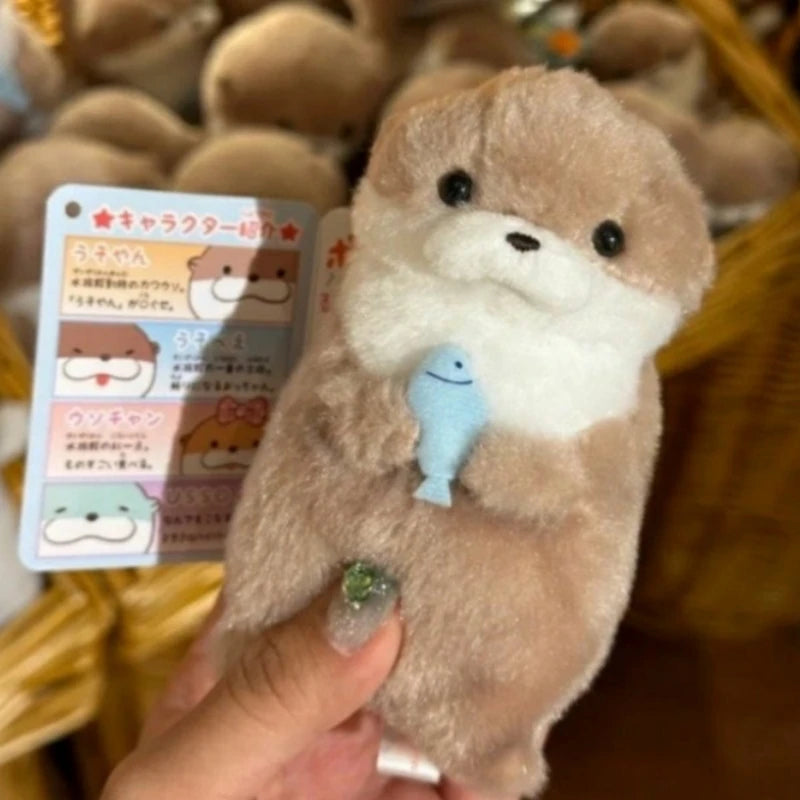 Otterly Adorable Fishy Friends Plush Keychain 🦦💖🐟 | Perfect for Your Bag & Gifting! 🎁✨ - Pixie Quill