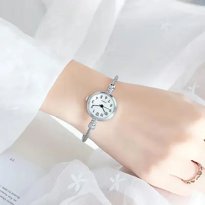 ✨ Kawaii Gold Bangle Watch 🌟 | Retro Stainless Steel Ladies Quartz Timepiece ⌚️💖