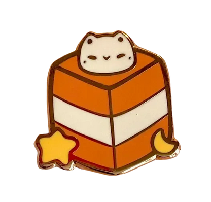 ✨ Kawaii Celestial Cat Cafe Enamel Pin 🌙 - Whimsical Accessory for Playful Styles! 🐾