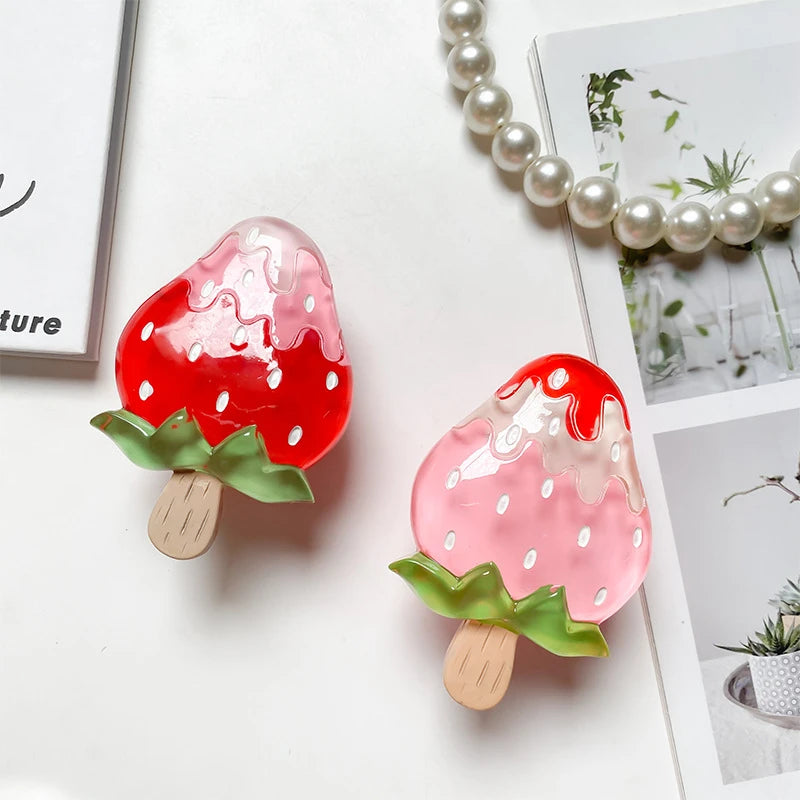 Kawaii 3D Fruit Popsicle Phone Grip Tok 🍉🍓 | Cute Stand Holder for iPhone & Samsung 🍍📱