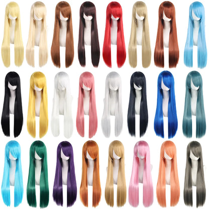 Cute Lolita 80 Centimeter White Purple Wig With Bangs For Cosplay 😻💜