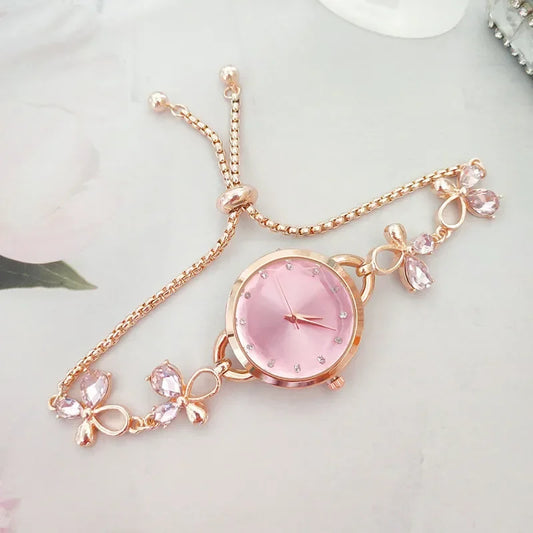 ✨ Kawaii Bow Tie Quartz Watch for Chic Girls 🎀 | Cute Ladies' Wristwatch Gift 🕒