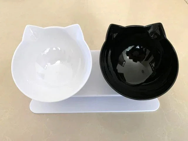 Kawaii Non-Slip Double Cat & Dog Bowl Set 🐾💕 | Adorable Feeding Station for Your Furry Friends! 🍽️🐱🐶
