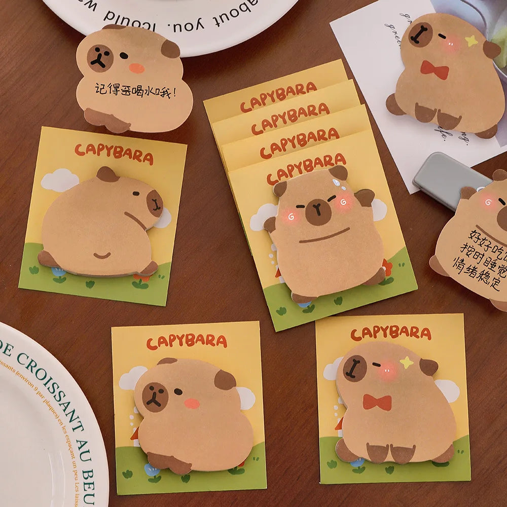 🐡✨Adorable Pufferfish Sticky Notes - 5Pcs Irregular Memo Pad Set for Creative Students! 📚💖