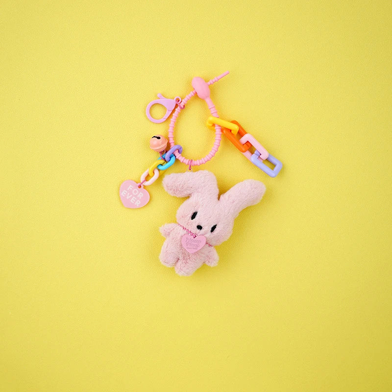 Adorable Kawaii Plush Bunny Keychain 🐰💖 | Cute Cartoon Rabbit Bag Pendant for Girls 🎀✨