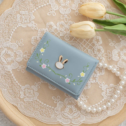 Adorable Bunny Wallet 🐰✨ | Fun Folding Coin & Card Holder for Students! 💖💳