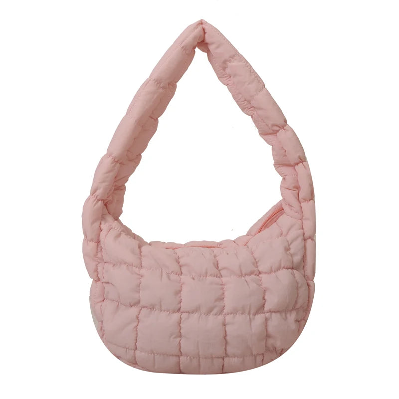 Diamond Embroidery Puffer Messenger Bag For Women Winter Handbag 👜❄️✨