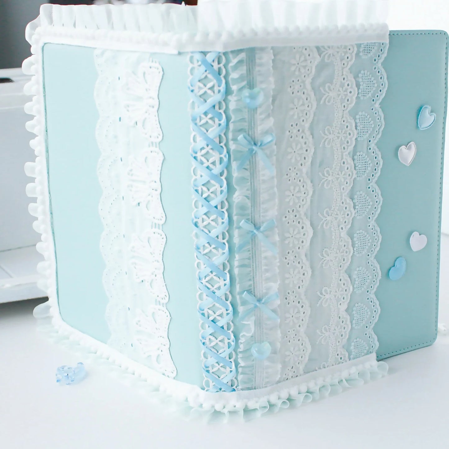 A5 Album Binder With Handmade Lace Embroidery Deco For Photocard Storage And Loose Leaf Pages 📷🎀