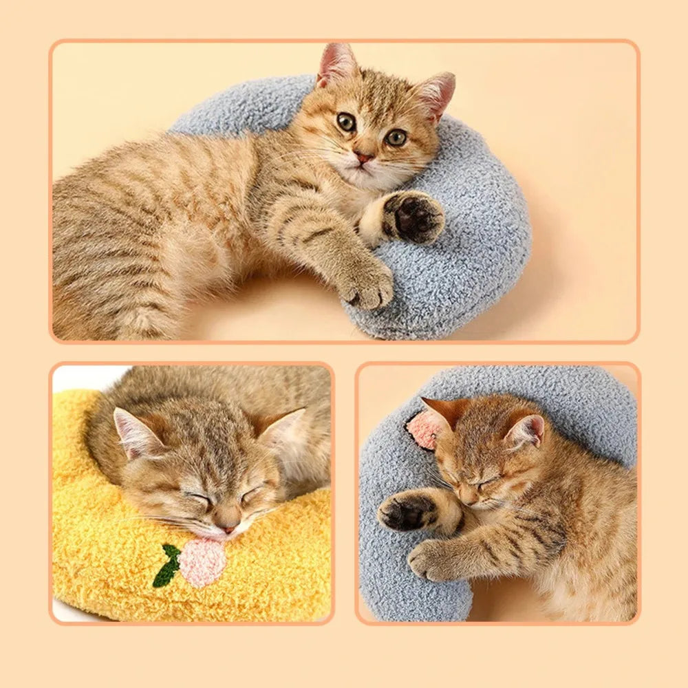 🐾 Cozy Cuddle Cloud 🌙 U-Shaped Pillow for Purrfect Pet Dreams 🐶🐱