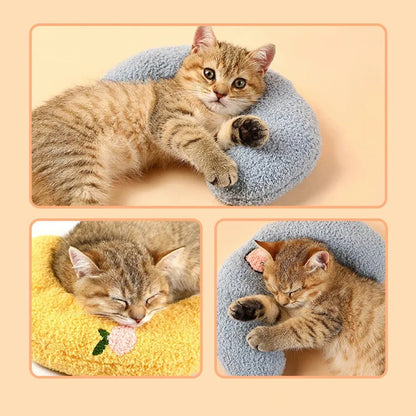 🐾 Cozy Cuddle Cloud 🌙 U-Shaped Pillow for Purrfect Pet Dreams 🐶🐱