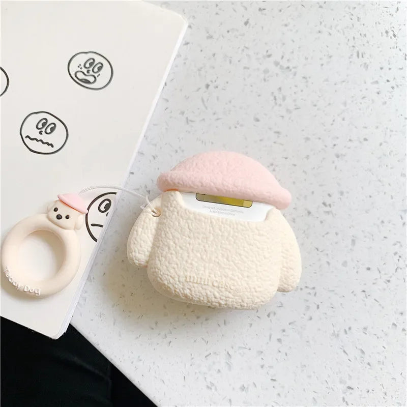 Kawaii Cute Cartoon Teddy AirPods Case 🐻✨ | Adorable Silicone Cover for AirPods 1, 2, 3, 4 & Pro Models 🎧💕