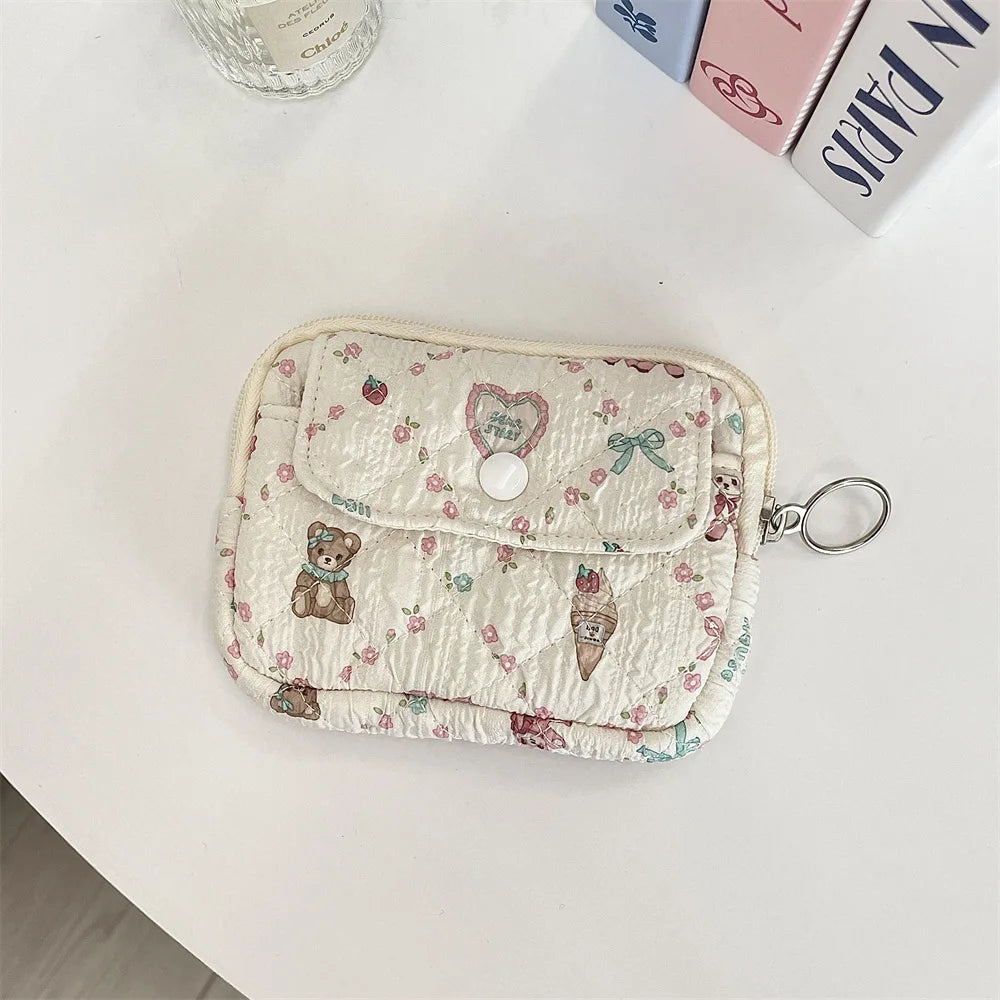 Kawaii Cartoon Makeup Pouch 🐰✨ | Cute Travel Lipstick & Earphone Organizer Bag 🎀💄 - Perfect Gift for Women!