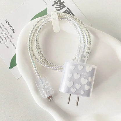 Kawaii TPU Case for Apple 18/20W Charger 🌈✨ - Adorable Bite Protector Shell for iPhone 14/13! 🐾💖