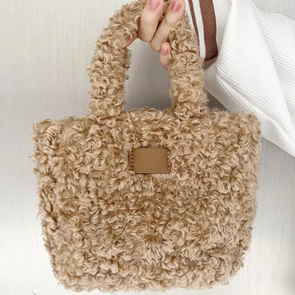 Kawaii Lamb Plush Crossbody Bag 🐑💖 | Adorable Casual Tote for Women | Cute Designer Handbag 👜✨