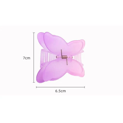 Kawaii Butterfly Acrylic Hair Claw Clip 🦋✨ | Colorful Matte Gradient Hairpin for Sweet Styles 🌈💖