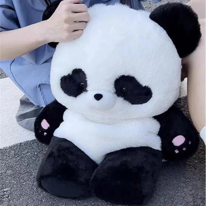 Adorable Panda Plush Backpack 🐼💕 | Kawaii Cartoon School Bag for Girls 🎒✨