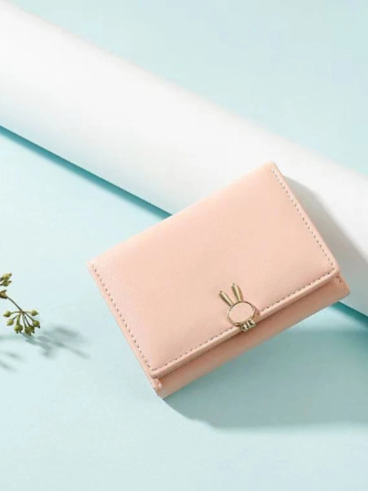 ✨ Kawaii Bunny Wallet 🐰 | Cute PU Leather Clutch for Girls & Students 🌸💖