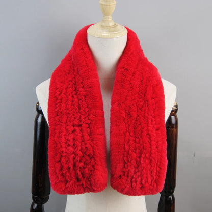 Lux Rex Rabbit Fur Scarf For Women Real Fur Warmth 🧣 Cozy Elegance ❄️