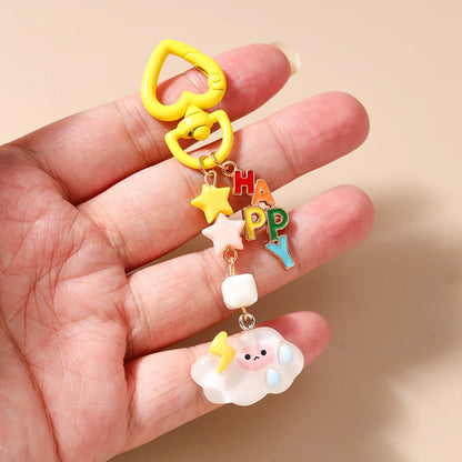 Charming Clouds Keychain Charm For Bags And Gifts With Resin Stars 🌟☁️