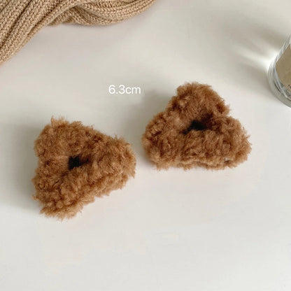 Kawaii Fluffy Cat Ear Hair Clips 🐾✨ | Adorable Lamb Cashmere Accessory for Winter 💖 | Cute Headwear for Girls & Women 🎀