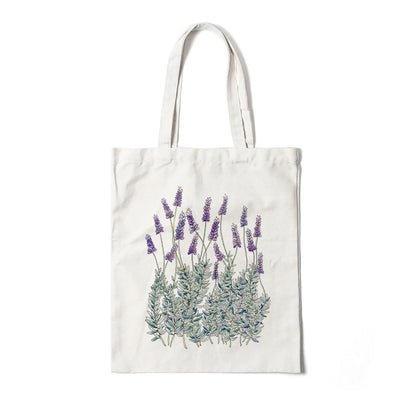 Kawaii Floral Canvas Tote 🌼💖 | Cute Eco-Friendly Shoulder Bag for School & Shopping 🌸✨
