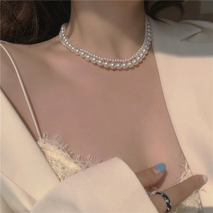 Kawaii Gold Pearl Choker Necklace 🌟✨ | Trendy Beads Chain for Girls 🌸💕 | Gothic Style Jewelry for Parties!
