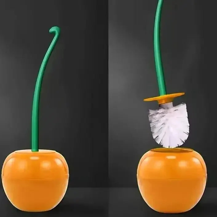 Cherry Shape Toilet Brush With Holder Set Lovely Red Lavatory Bath Accessories 🍒