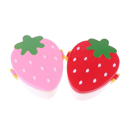 Kawaii Strawberry Lunch Box 🍓✨ | 500ml Cute Bento Box for Kids 🍱💖 | Microwave Safe & Leakproof!