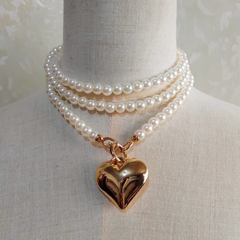 Kawaii Dreamy Pearl Charm Necklace 🌸✨ | Trendy Long Chain with Playful Pendant for Stylish Women!