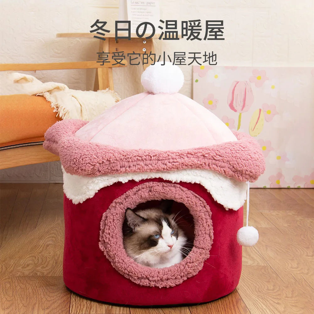 ✨ Cozy Cat & Pup Paradise 🐾 - Ice Cream Tent Bed! 🍦🐶💖