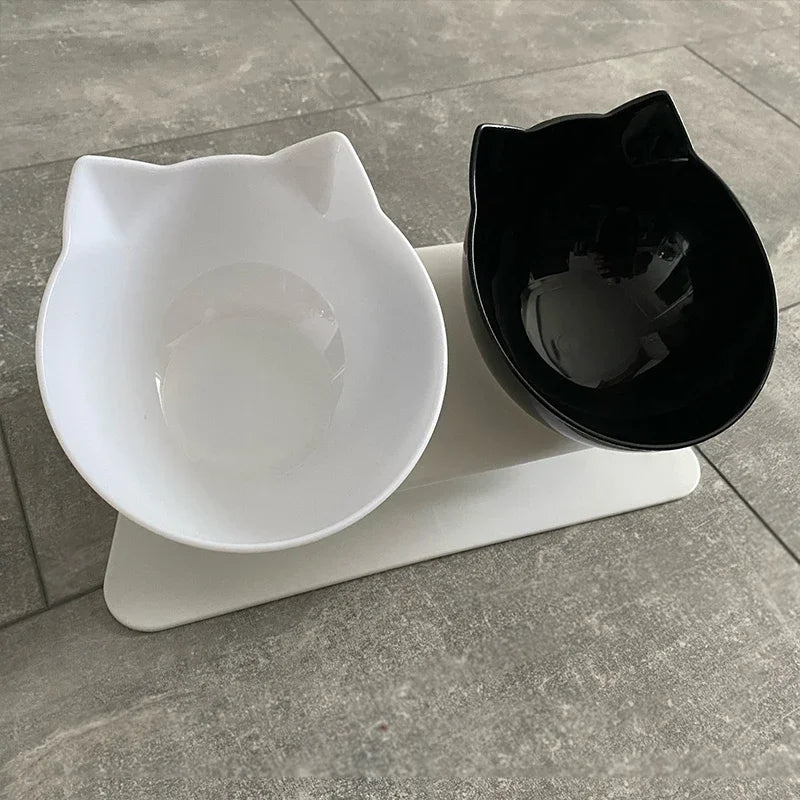 Kawaii Non-Slip Double Cat & Dog Bowl Set 🐾💕 | Adorable Feeding Station for Your Furry Friends! 🍽️🐱🐶