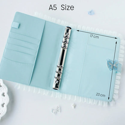 A5 Album Binder With Handmade Lace Embroidery Deco For Photocard Storage And Loose Leaf Pages 📷🎀