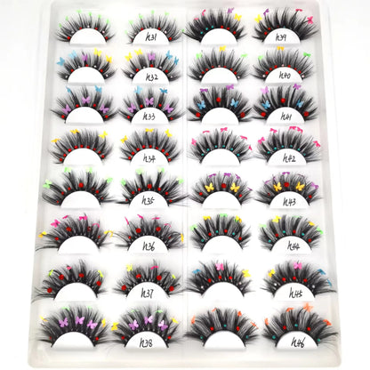 Whimsical Butterfly 3D & 5D Faux Mink Lashes 🌸🦋 | Fluffy Glittery Colorful Eye Makeup