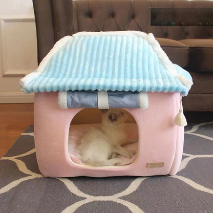 Kawaii Cozy Foldable Pet Winter Haven 🏡💖