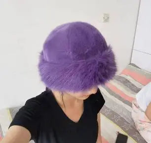 Fluffy Plush Fur Hat Beanie Warm Thick Mongolian Style for All Seasons ❄️