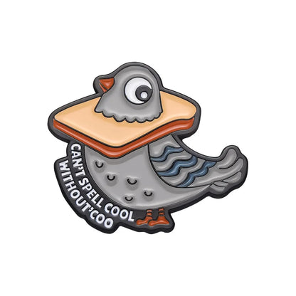 Kawaii Animal & Plant Enamel Pins 🌿🦜 Cute Brooches - Toucan, Pigeon, Succulent & More! 🥚🥒