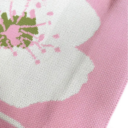 Kawaii Floral Knitted Tote 🌸 | Versatile Shopping Bag 🎀 | Cute Handbag for Weddings & Candy Packaging 🍬