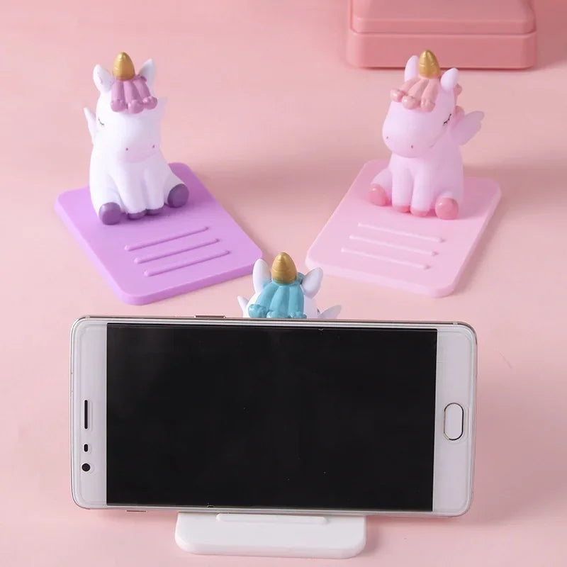 🌈 Adorable Unicorn Phone Stand ✨ Cute Anti-Slip Holder for Your Desk 📱 Perfect for iPhone, Xiaomi, Huawei & Samsung! 🦄 - Pixie Quill