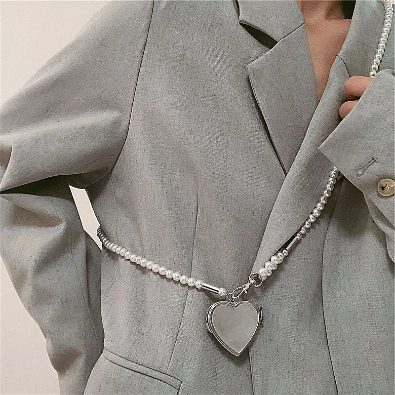 Kawaii Dreamy Pearl Charm Necklace 🌸✨ | Trendy Long Chain with Playful Pendant for Stylish Women!