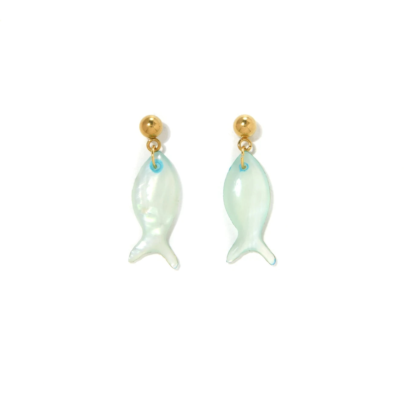 Pastel Shell Fish Pendant Earrings For Women Multicolor Beach Party Jewelry Waterproof Stainless Steel 💖🐟✨