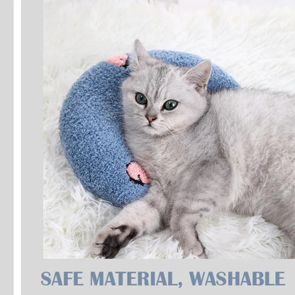 🐾 Cozy Cuddle Cloud 🌙 U-Shaped Pillow for Purrfect Pet Dreams 🐶🐱