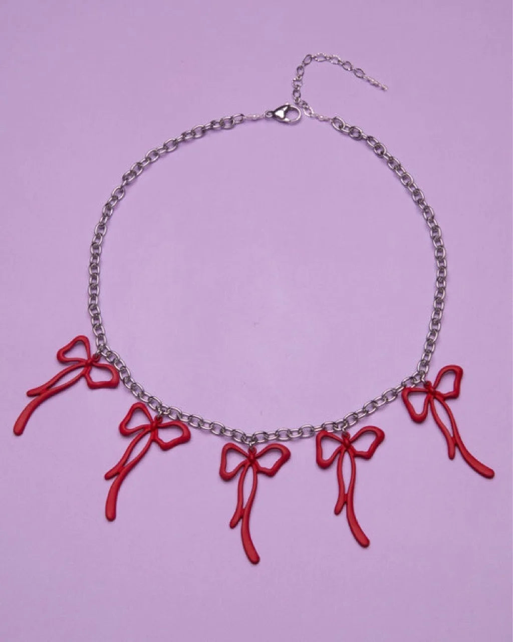 Adorable Bowknot Bling ✨💕 Pink Punk Choker Necklace for Trendy Girls! 🎀✨
