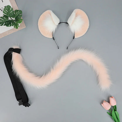 Kawaii Plush Mouse Ears Headband 🎀 | Cute Furry Animal Hair Hoop for Anime & Cosplay 🐭✨