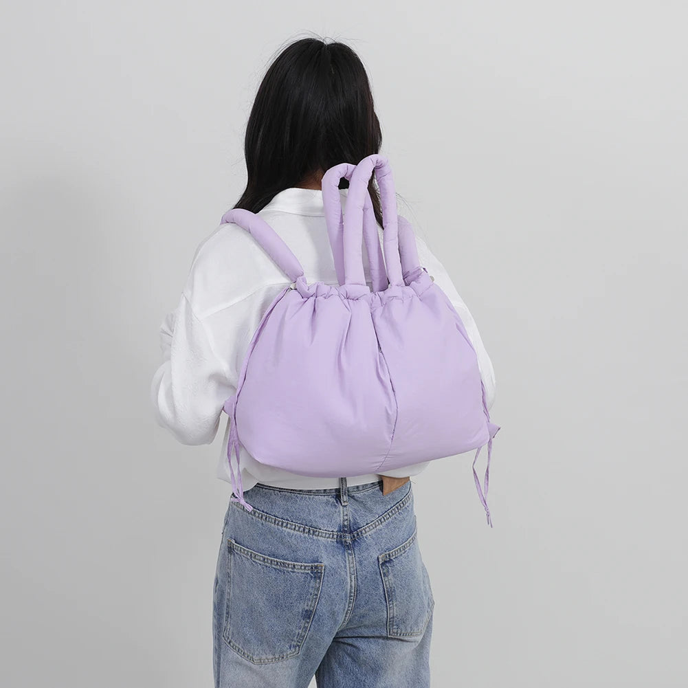 💖 Cozy Cuddly Puffer Tote Bag 🌈✨ Stylish Nylon Handbag with Adjustable Straps for Every Adventure! 👜🌟 - Pixie Quill