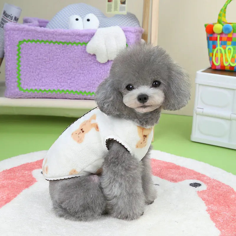 ❄️ Snug & Cute Pet Fleece Vest 🐾 Plush Sweater for Chilly Adventures! 🌟 Perfect for Tiny Paws! 🐶❤️